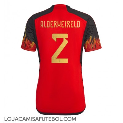 Camisa de Futebol Bélgica Toby Alderweireld #2 Equipamento Principal Mundo 2022 Manga Curta